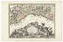 Genua/Genova: Altkolorierte Kupferstichkarte, Seutter, ca. 1750 - Antiquariat Steutzger