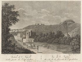 Neapel/Napoli/Capodichino - Kupferstich, Aloja/Fergola, 1804 - Graphik-Antiquariat Steutzger