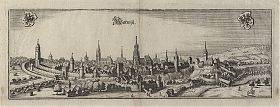 Rottweil: Kupferstich, Matthäus Merian, Topographia Sueviae, um 1650 - Graphik-Antiquariat Steutzger