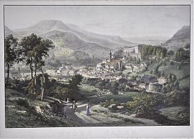 Baden-Baden: Kol. Stahlstich v. Ed. Willmann, um 1850 - Antiquariat Steutzger