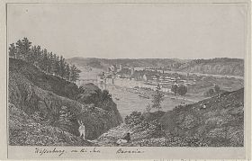 Wasserburg(Inn: Stahlstich, Radcliffe/Batty, um 1823 (Abzug vor aller Schrift) - Antiquariat Steutzger
