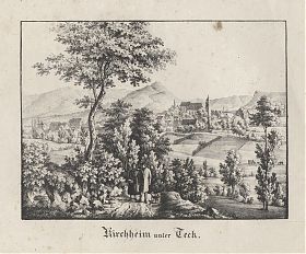 Kirchheim unter Teck: Lithographie, Mitte 19. Jh. - Antiquariat Steutzger / Buch am Buchrain