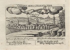 Allendorf and der Lumda (Hessen) : Kupferstich, aus : Meinsners Schatzkästlein, 1624 (Rückseite) - Antiquariat Steutzger / Wasserburg am Inn / Buch am Buchrain