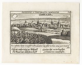Neustadt/Hessen: Kupferstich, aus : Meisner Schatzkästlein, 1637 (Rückseite) - Antiquariat Steutgzer / Wasserburg am Inn & Buch am Buchrain