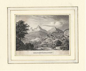 Berchtesgaden : Lithographie von Gustav Kraus, um 1835 / Antiquariat Joseph Steutzger