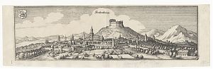 Homburg an der Efze (Hessen) : Kupferstich. Merian, um 1650 / Antiquariat Steutzger / Wasserburg am Inn & Buch am Buchrain