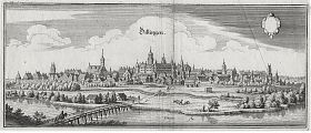 Dillingen : Kupferstich, Merian, um 1650 - Antiquariat Steutzger / Buch am Buchrain & Wasserburg am Inn