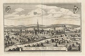 Wangen/Allgäu : Kupferstich, Matthäus Merian, Topographia Sueviae, um 1650 - Antiquariat Joseph Steutzger / Buch am Buchrain & Wasserburg am Inn