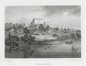 Starnberg : Stahlstich von Poppel/Lebschée, um 1850 - Antiquariat Steutzger / Buch am Buchrain / Wasserburg am Inn