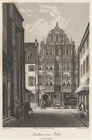 "Gasthaus zum Ritter in Heidelberg" - Stahlstich, Worms/Chapuy, um 1850 - Joseph Steutzger / Antqiuariat / Buch am Buchrain & Wasserburg am Inn