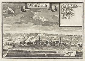 Dietfurt a.d. Altmühl : Kupferstich, Michael Wening, 1726 - Antiquriat Joseph Steutzger / Buch am Buchrain & Wasserburg am Inn