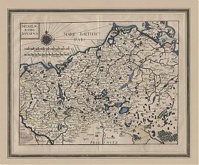 Herzogtum Mecklenburg : Kol. Kupferstich-Karte, Merian, um 1650 - Antiquariat Joseph Steutzger - Buch am Buchrain & Wasserburg am Inn