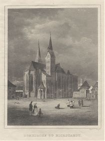 Eichstätt/Domplatz: Stahlstich, um 1880 - Antiquariat Joseph Steutzger / Buch am Buchrain & Wasserburg am Inn (vormals Eichstätt)