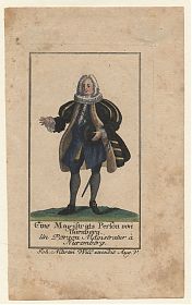 Magistrats-Person von Nürnberg: Kupferstich bei Johann Martin Will, Ende 18. Jh. - Antiquariat Joseph Steutzger / Buch am Buchrain & Wasserburg am Inn