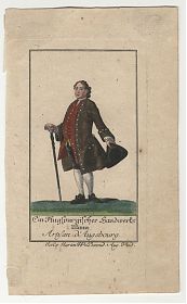 Augsburg (Handwerksmann): Altkolorierter Kupferstich, Ende 18. Jh. - Antiquariat Joseph Steutzger / Buch am Buchrain & Wasserburg am Inn