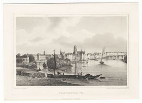Frankfurt am Main : Stahlstich, 1847 (aus Braunfels, Mainufer). - Joseph Steutzger / Antiquariat / Buch am Buchrain & Wasserburg am Inn
