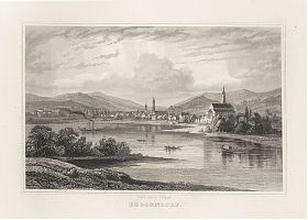 Deggendorf/Donau : Stahlstich, um 1880 - Antiquariat Joseph Steutzger / Buch am Buchrain & Wasserburg am Inn