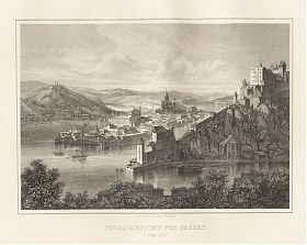 Passau : Stahlstich von Johann Poppel, um 1880 - Antiquariat Joseph Steutzger / Buch am Buchrain & Wasserburg am Inn