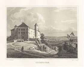 Schloss Ortenburg : Stahlstich von Poppel/Seeberger, um 1880 - Antiquariat Joseph Steutzger / Buch am Buchrain & Wasserburg am Inn