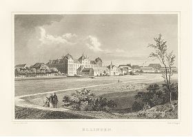 Ellingen / Deutschordensschloss : Stahlstich, Poppel/Scheuchzer, um 1880 - Antiquariat Joseph Steutzger / Buch am Buchrain & Wasserburg am Inn