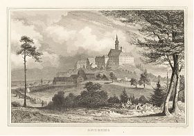 ANDECHS : Stahlstich von Johann Poppel, um 1880 -  Antiquariat Joseph Steutzger / Buch am Buchrain & Wasserburg am Inn (gegr. 1982 in Eichstätt)