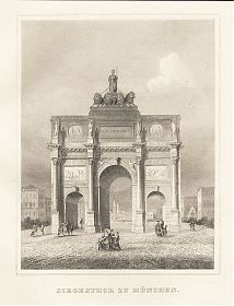 München/Siegestor : Stahlstich, um 1880 -  Antiquariat Joseph Steutzger / Buch am Buchrain & Wasserburg am Inn (gegr. 1982 in Eichstätt)