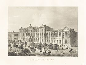 München/Nationalmuseum - heute: "Museum Fünf Kontinente", vormals "Völkerkundemseum" - Stahlstich von Riegel, um 1880 - Antiquariat Joseph Steutzger - Buch am Buchrain & Wasserburg am Inn