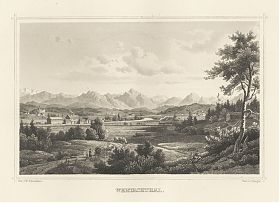 Wertachtal / Allgäu : Stahlstich von Riegel nach Scheuchzer, um 1880 - Antiquariat Joseph Steutzger / Buch am Buchrain & Wasserburg am Inn
